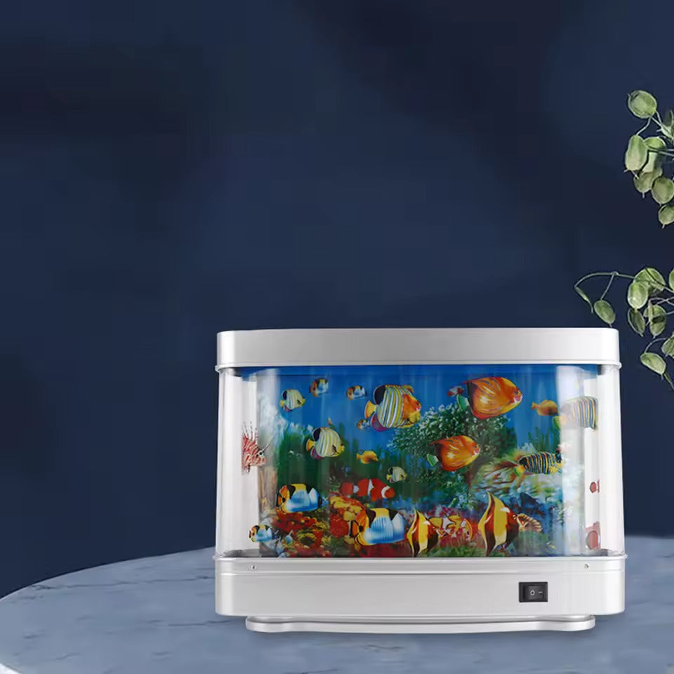 LED Dynamic Artificial Fish Tank Light with Mowing Fish, Decorative Lamp for Home Decoration